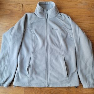 COLUMBIA light blue women's fleece zip up